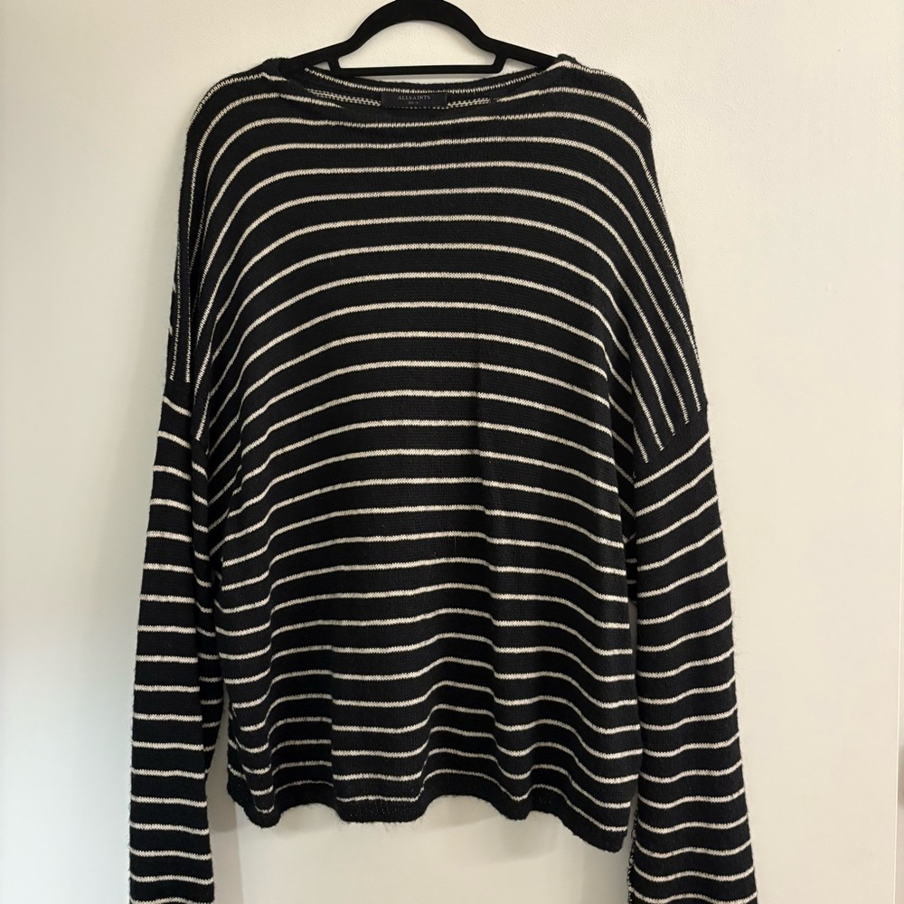 All Saints Striped Crewneck Sweater